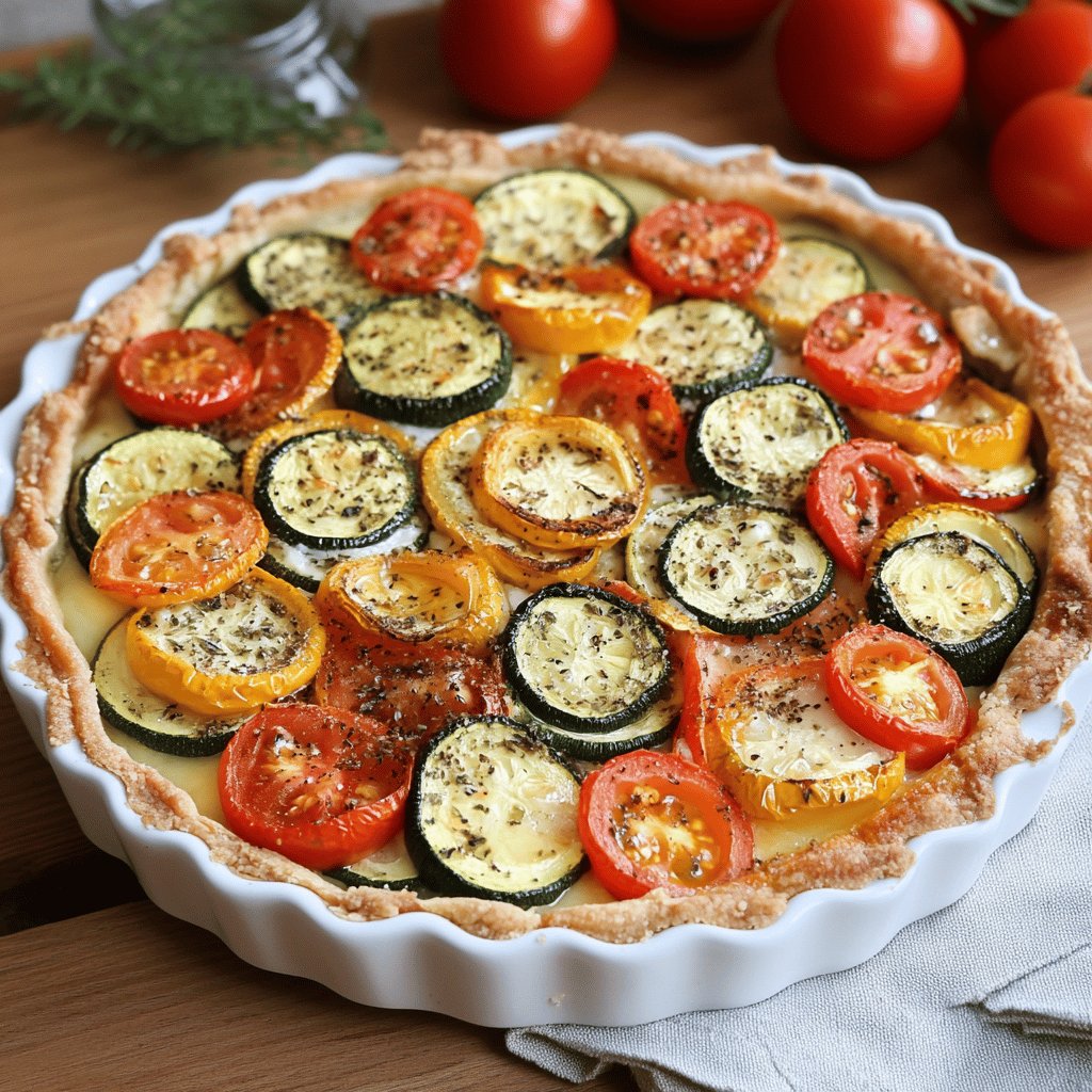 Tarte courgettes-tomates-thon