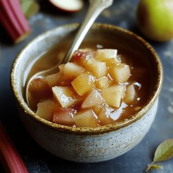 Compote rhubarbe et pommes simple