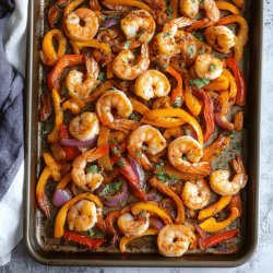 Sheet Pan Shrimp Fajitas