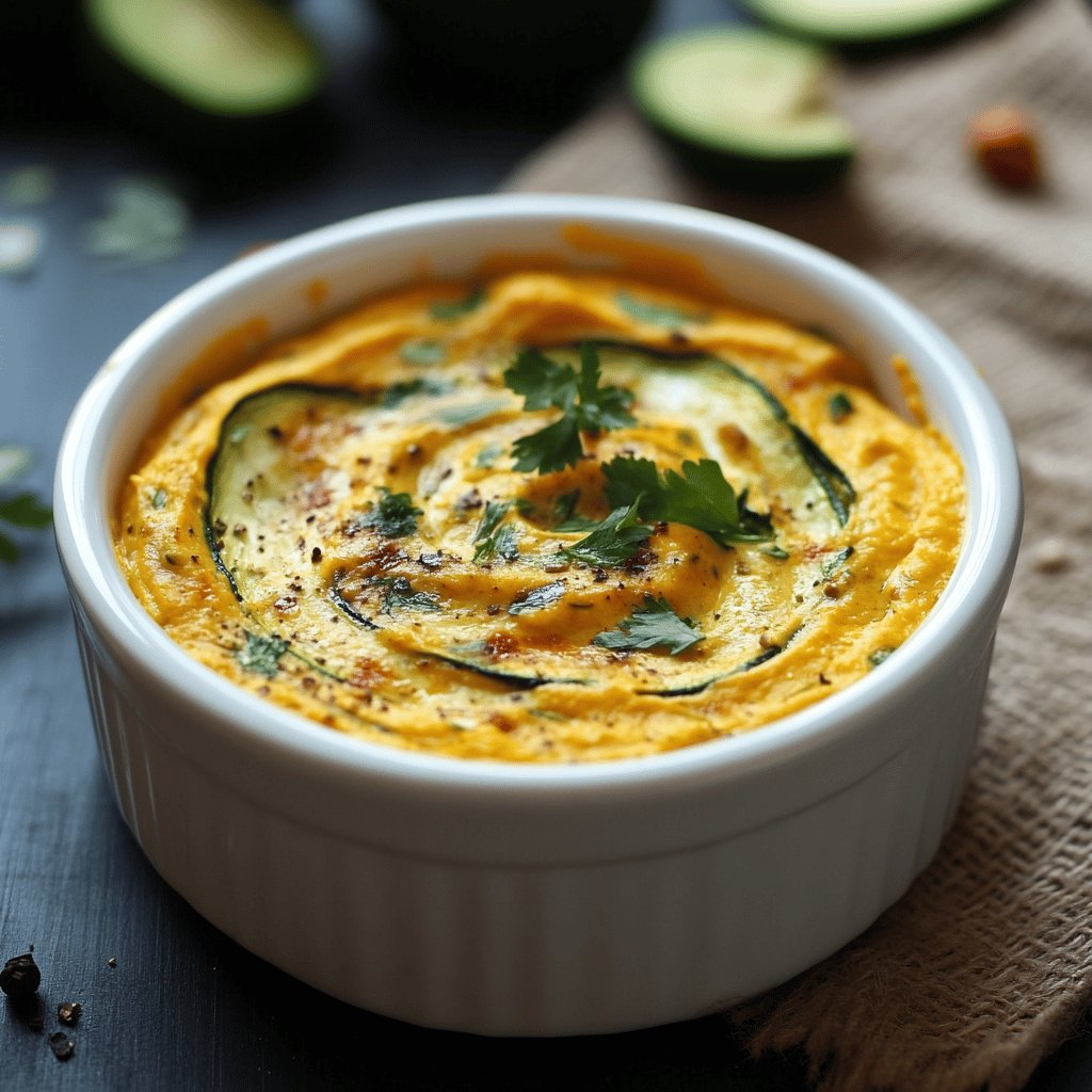 Flan de courgettes au curry rapide