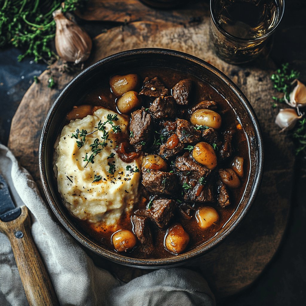 Boeuf bourguignon moelleux