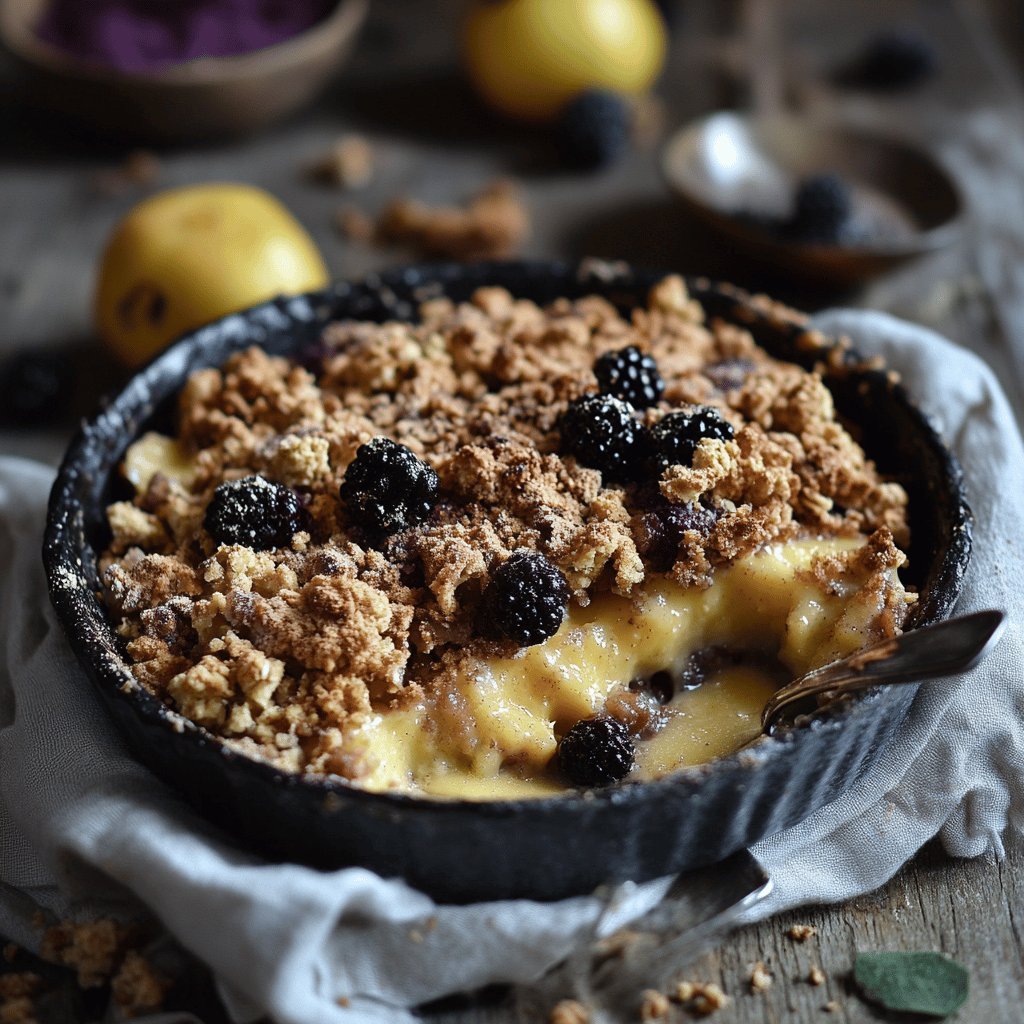 Crumble aux mûres et speculoos