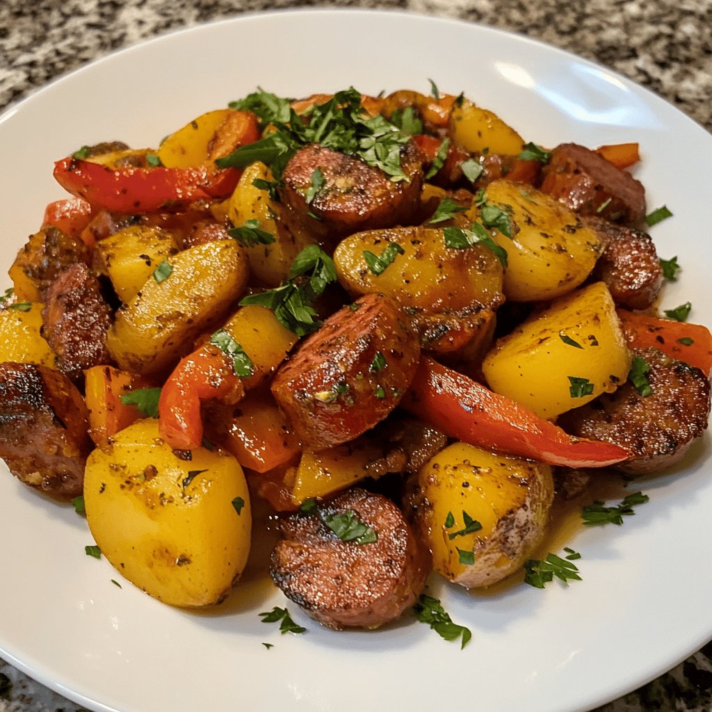 Kielbasa with Peppers and Potatoes