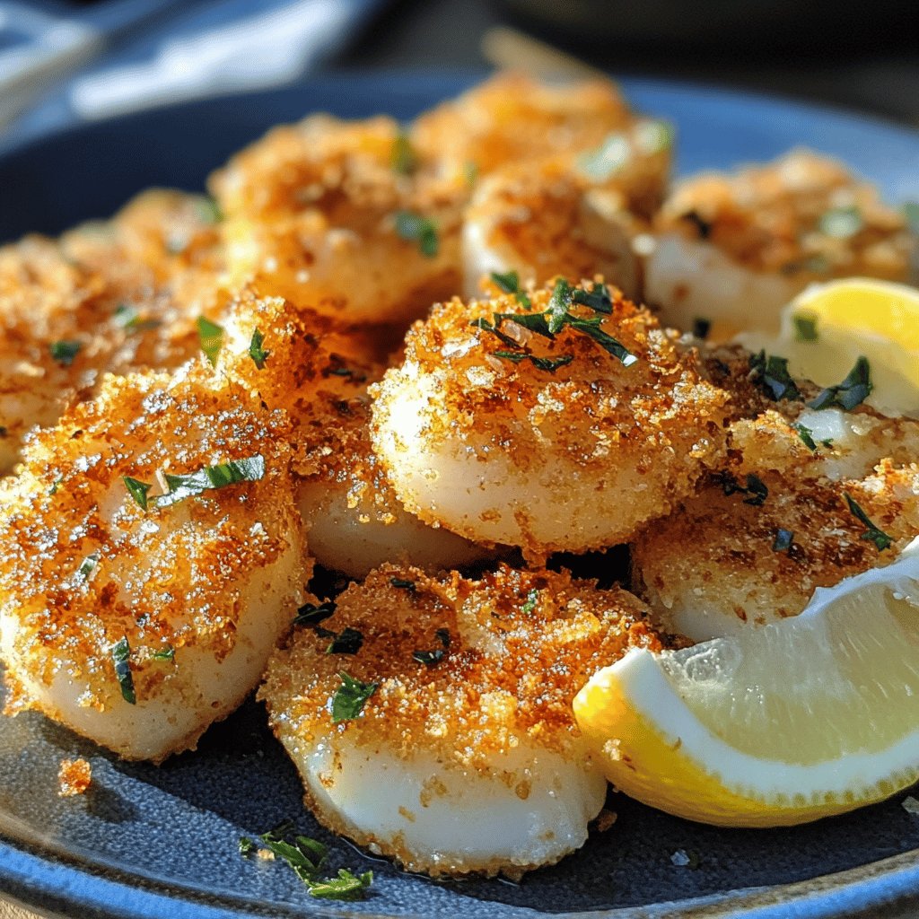 Crispy Breaded Scallops