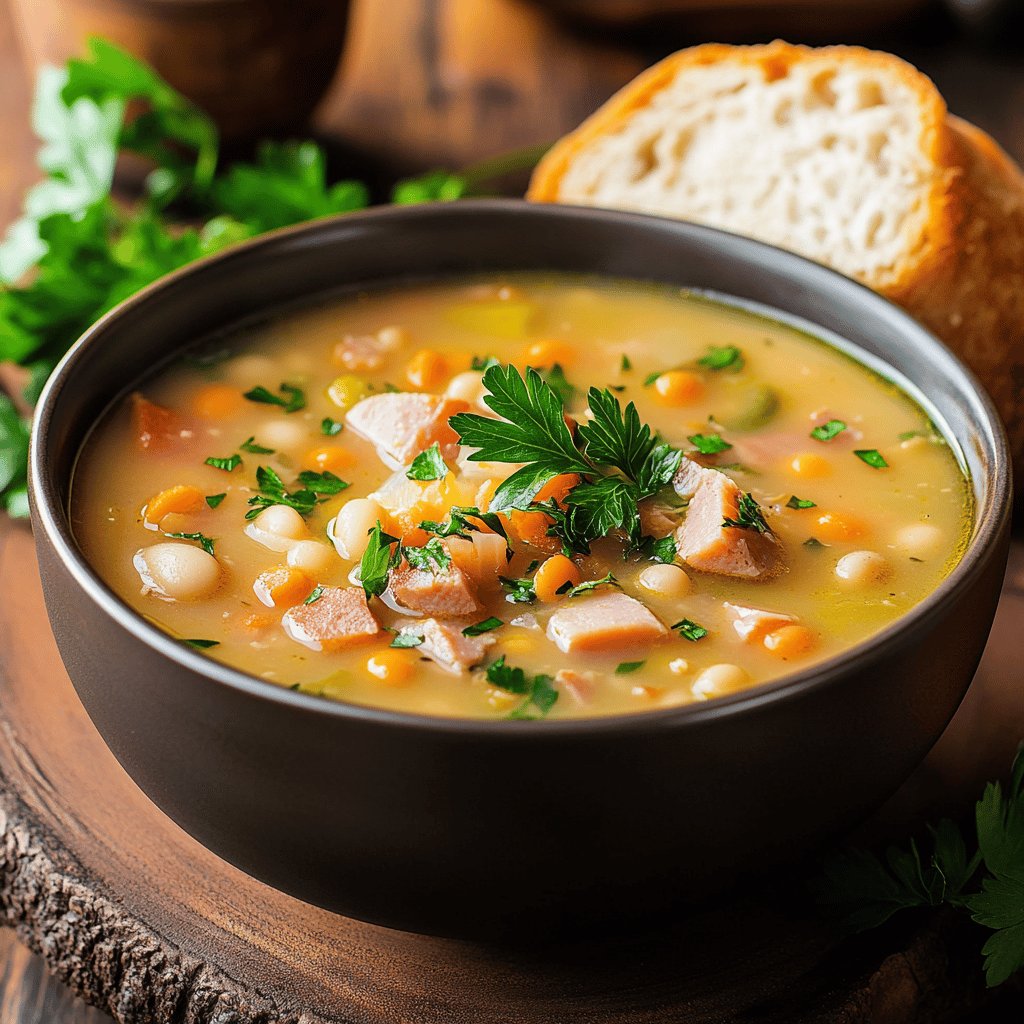 Hearty Ham and Navy Bean Soup