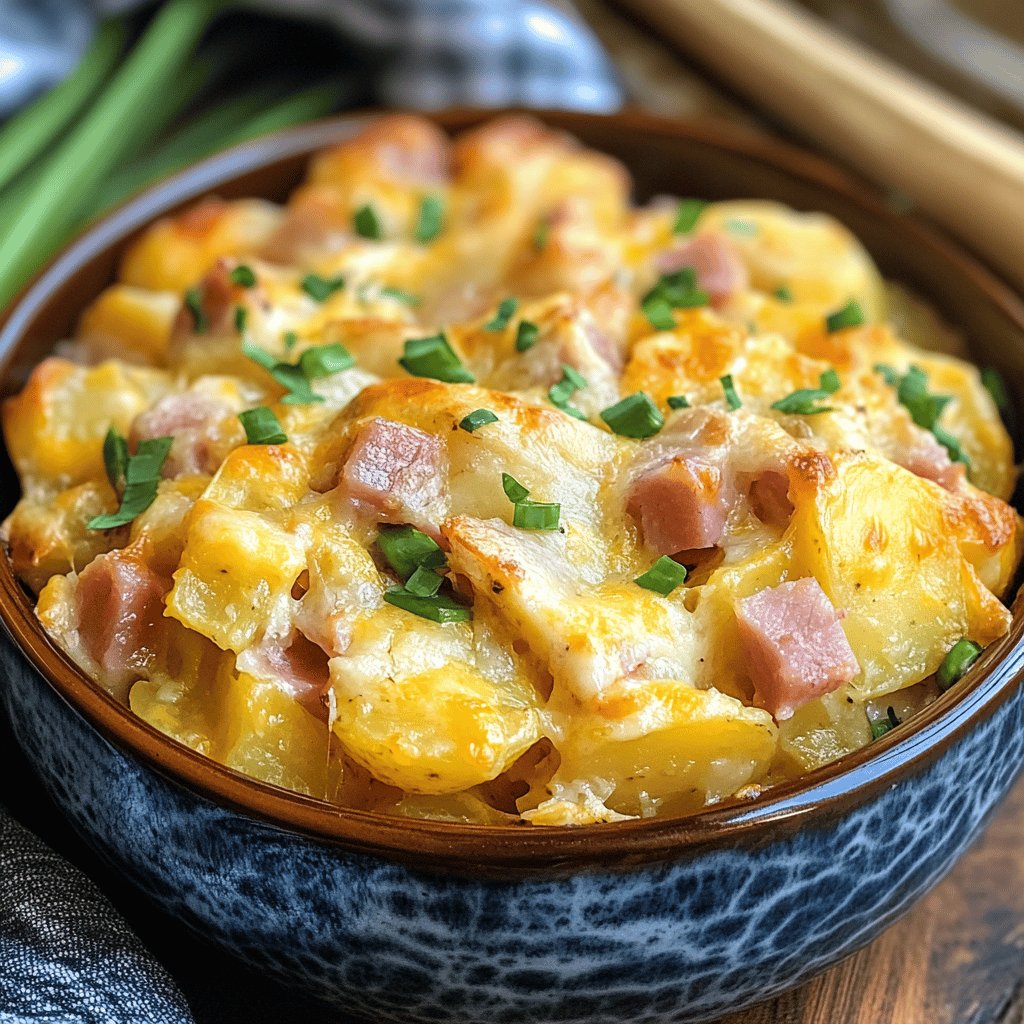 Cheesy Ham Potato Bake