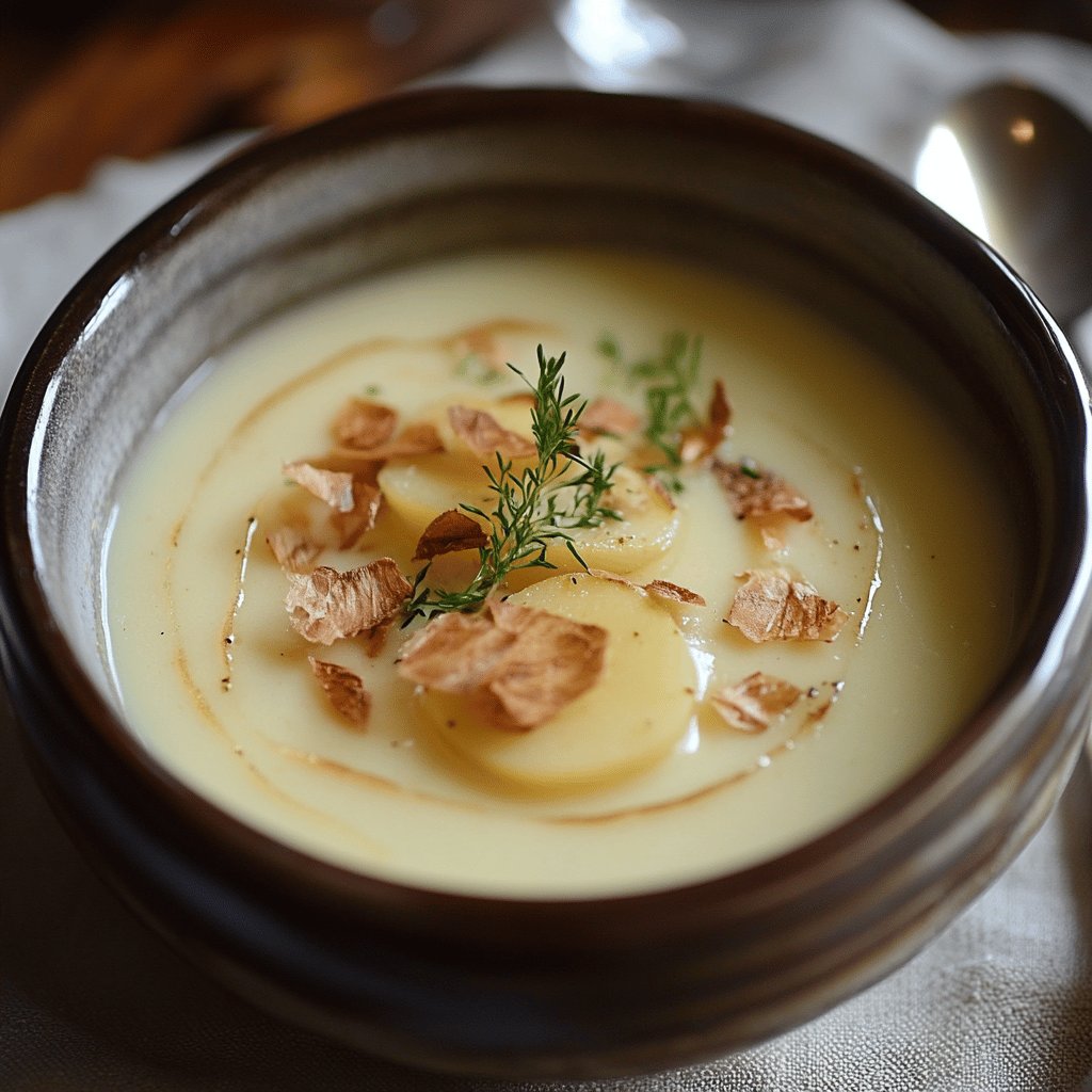 Velouté de poireaux et pommes de terre