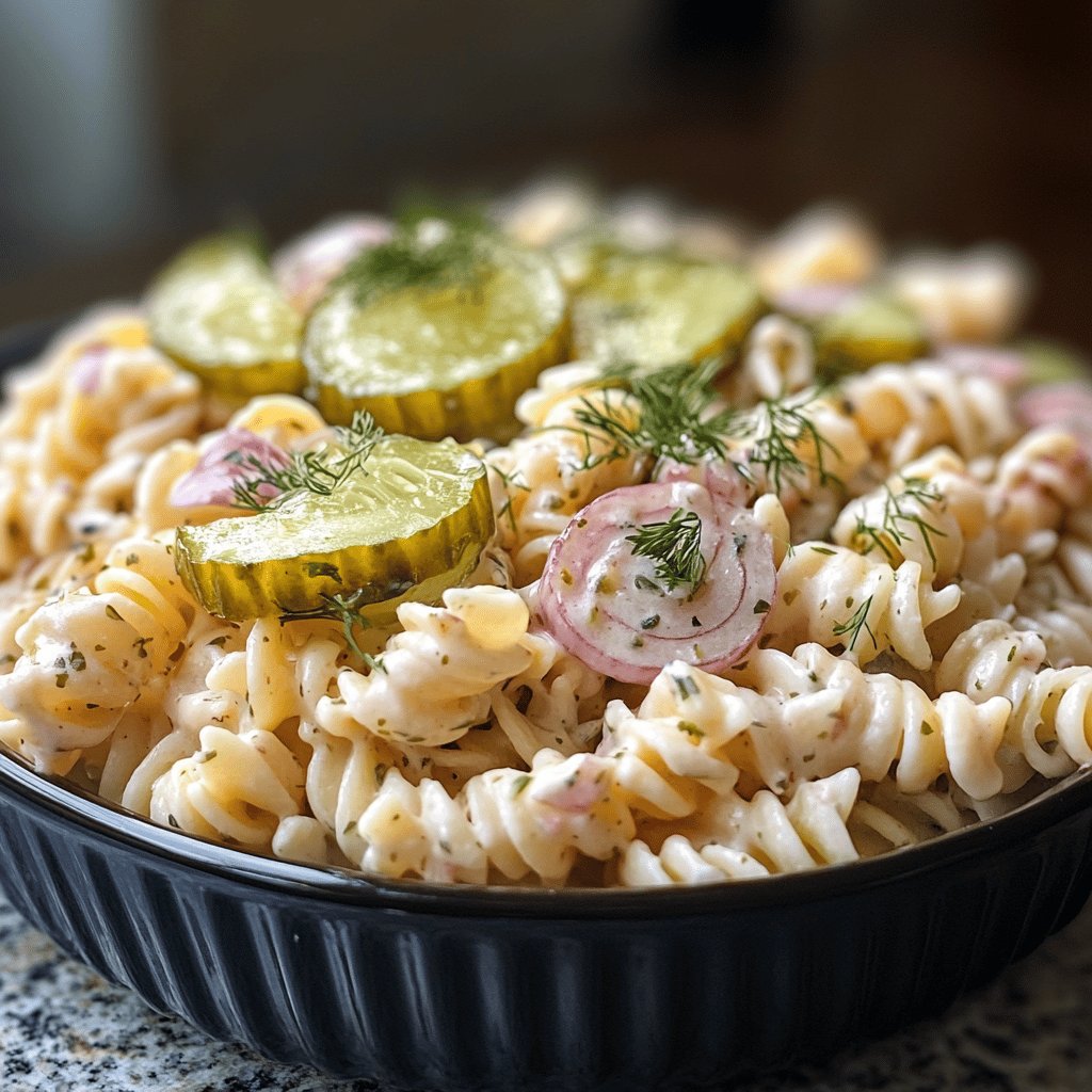 Dill Pickle Pasta Salad