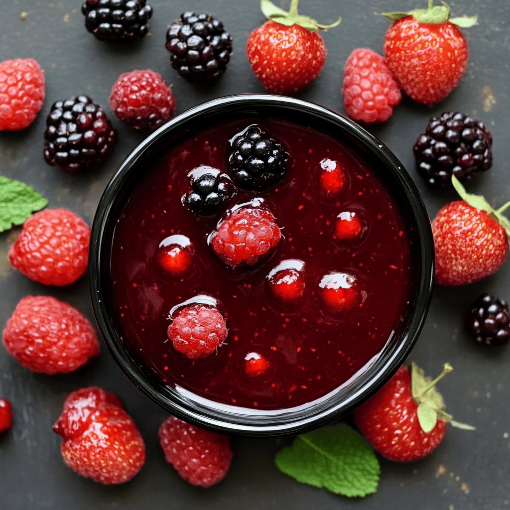 Coulis de fruits rouges express