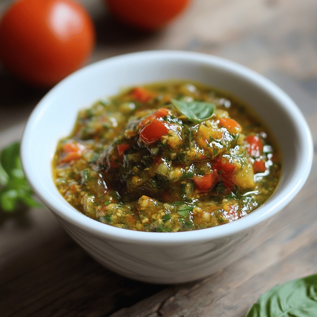 Chutney de tomates vertes