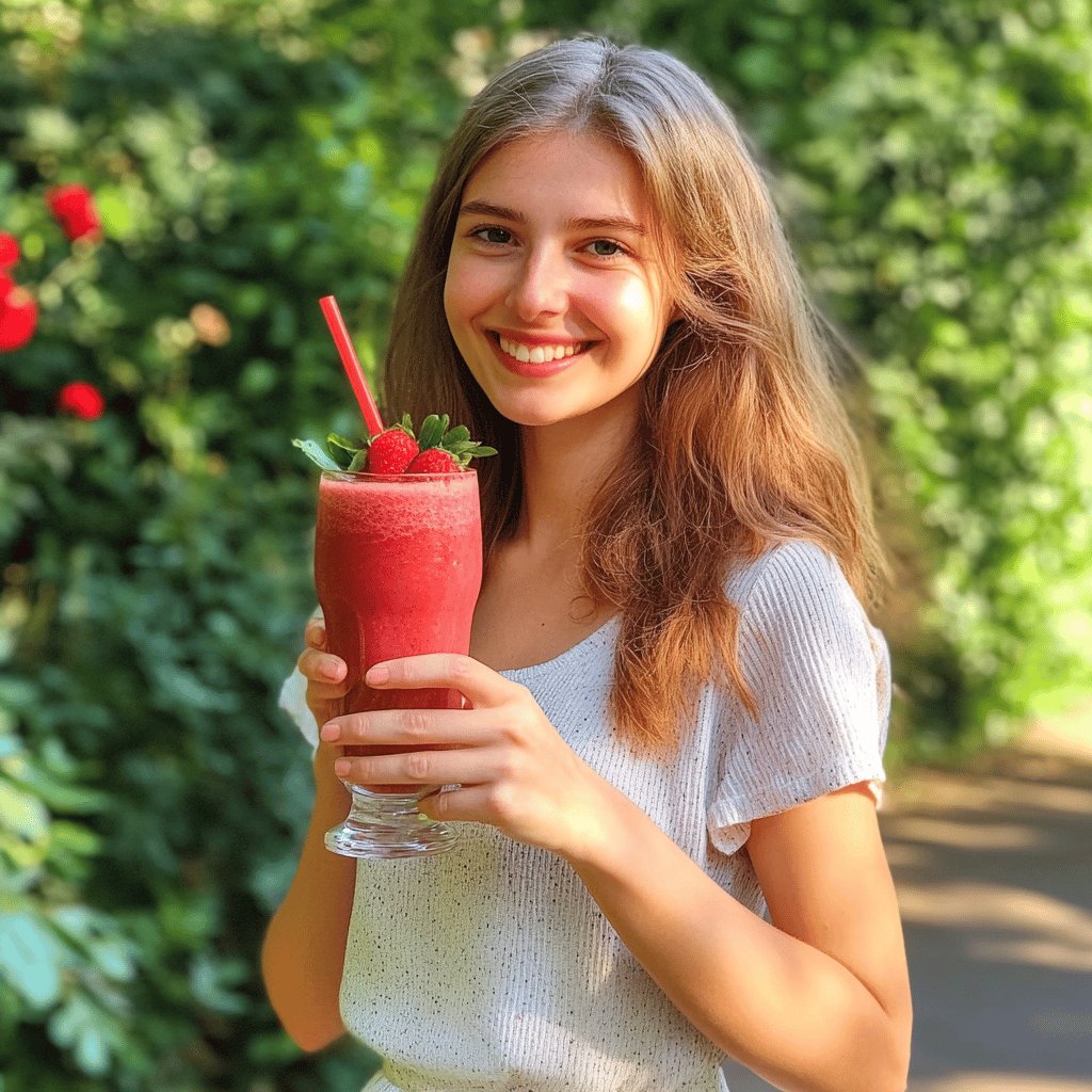 Smoothie aux fruits rouges