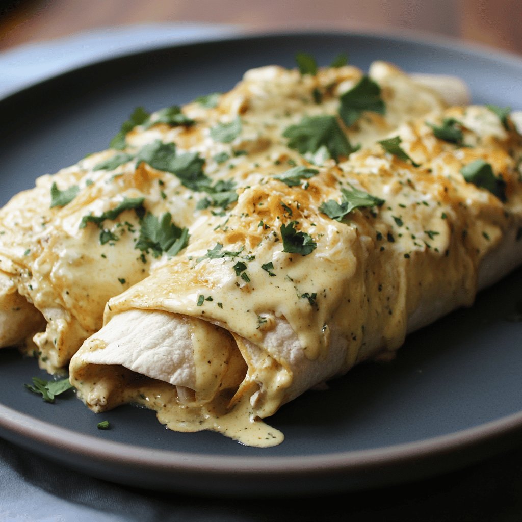 Easy Creamy Chicken Enchiladas