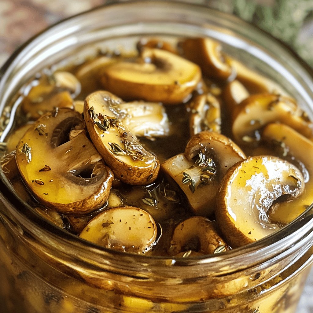 Delicious Marinated Mushrooms