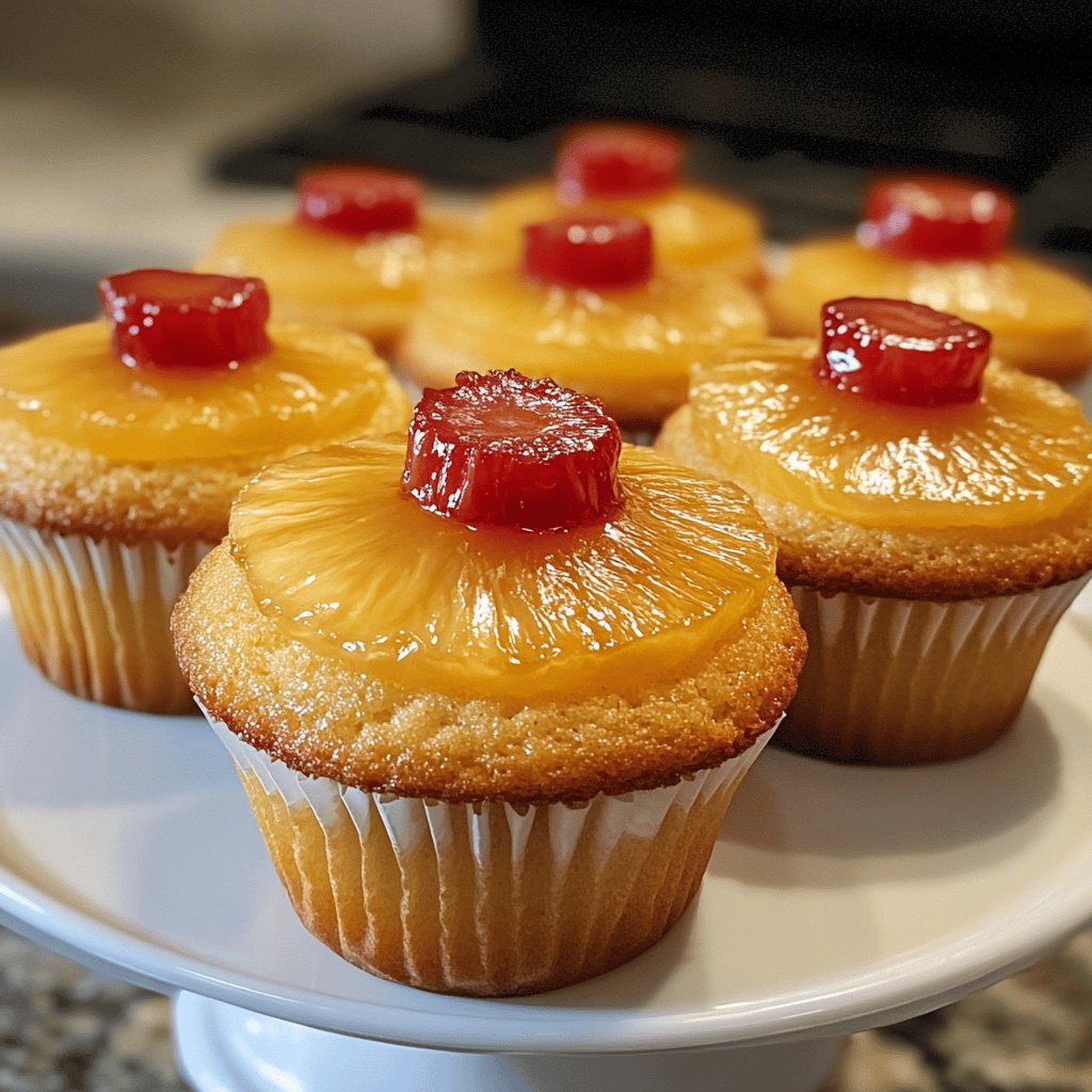 Pineapple Upside Down Cupcakes