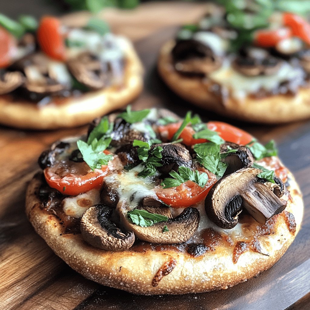 Portobello Mushroom Pizzas