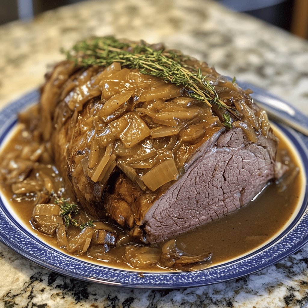 Bottom Round Roast with Onion Gravy