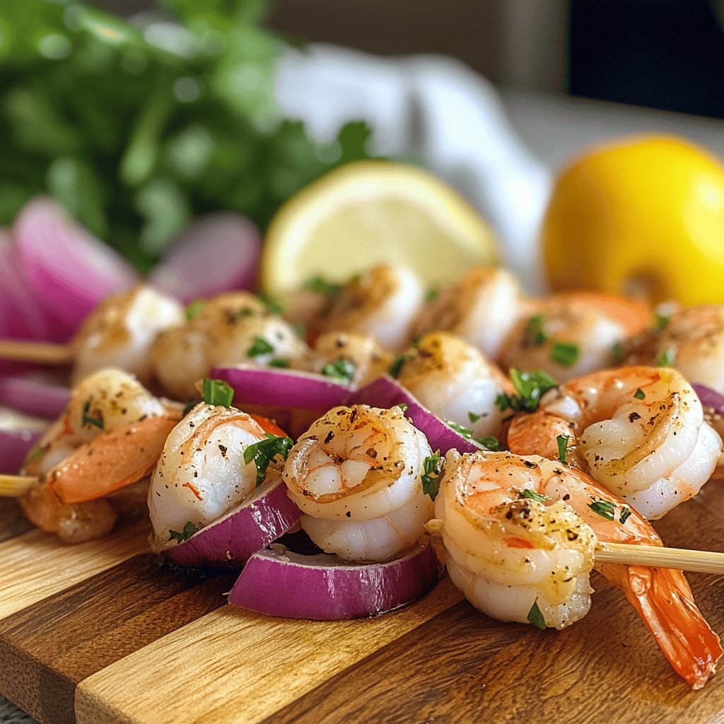 Garlic Shrimp Skewers