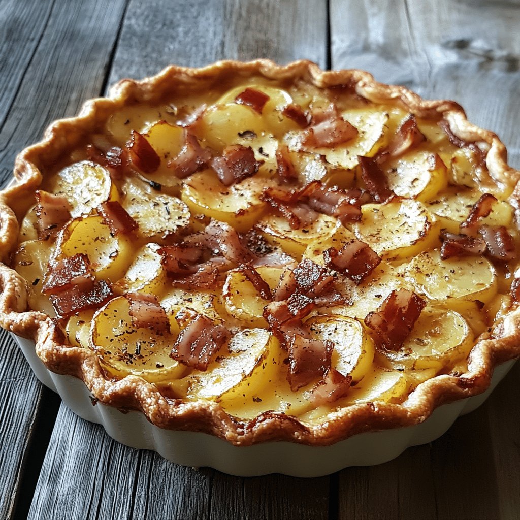 Tarte pommes de terre lardons