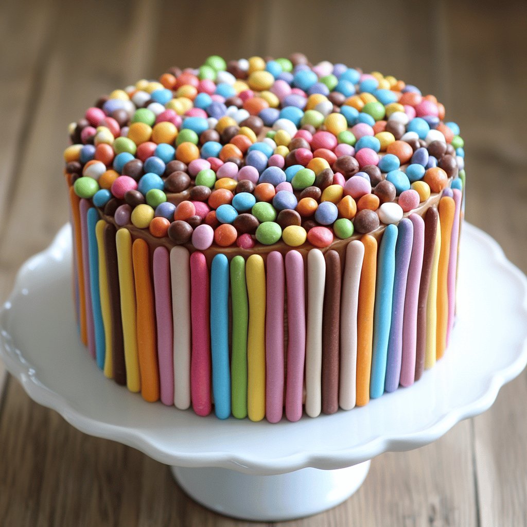 Gâteau Smarties d'anniversaire