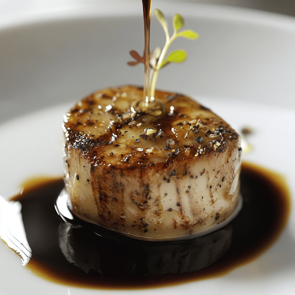 Foie sauce moutarde et balsamique