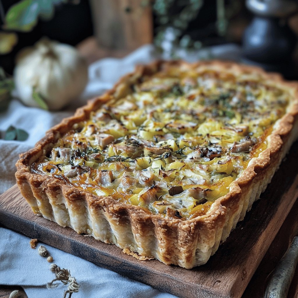 Tarte aux poireaux et thon