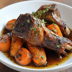 Souris d'agneau confites et carottes