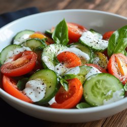 Cucumber and Tomato Salad with Mayo