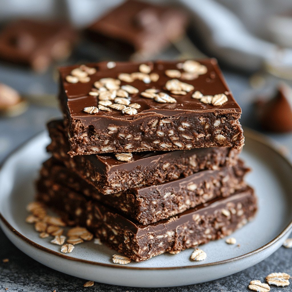 No-Bake Chocolate Oat Bars