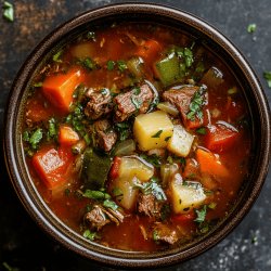 Slow Cooker Beef Vegetable Soup