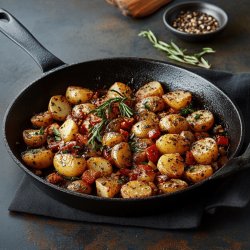 Garlic Herb Skillet Potatoes