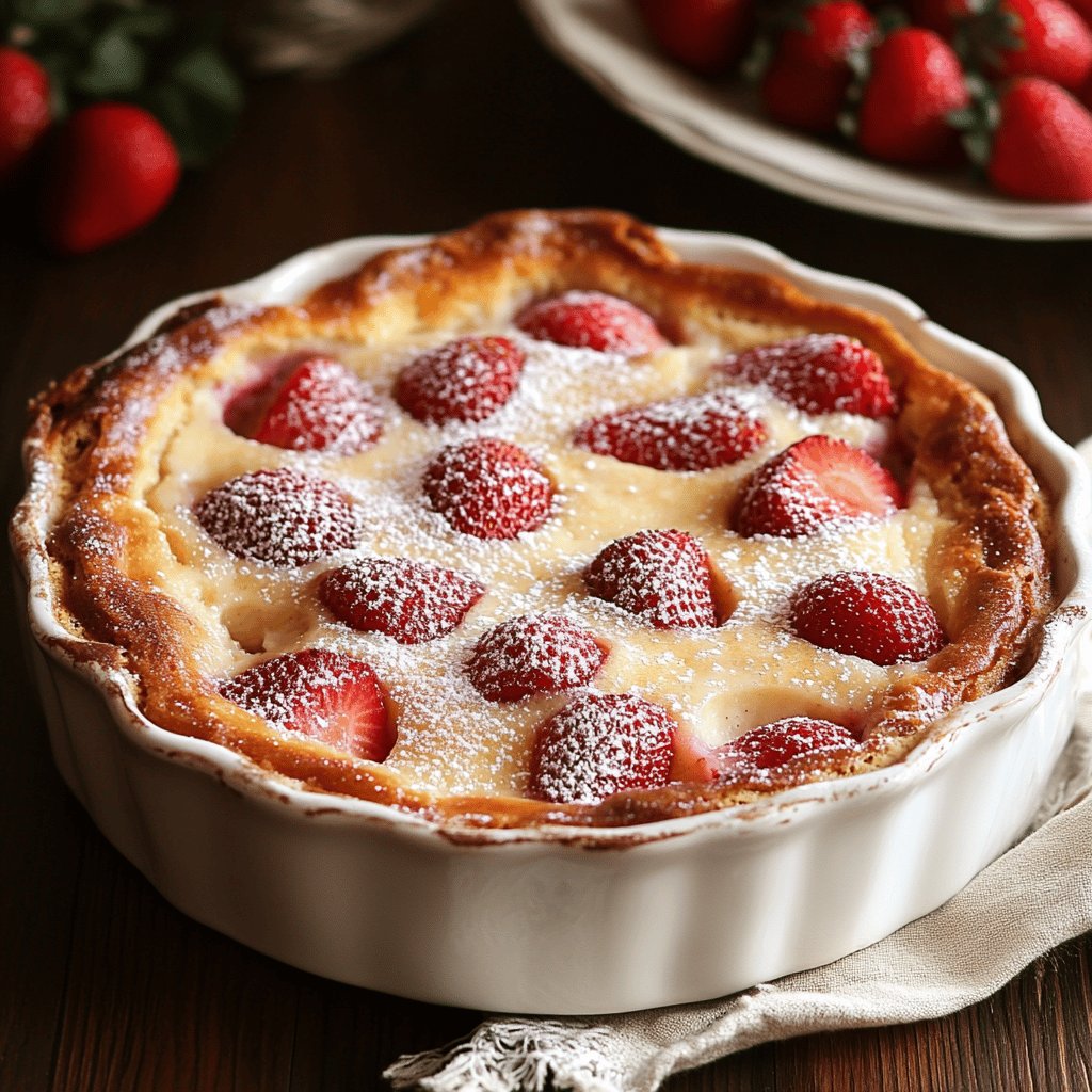 Clafoutis aux fraises facile