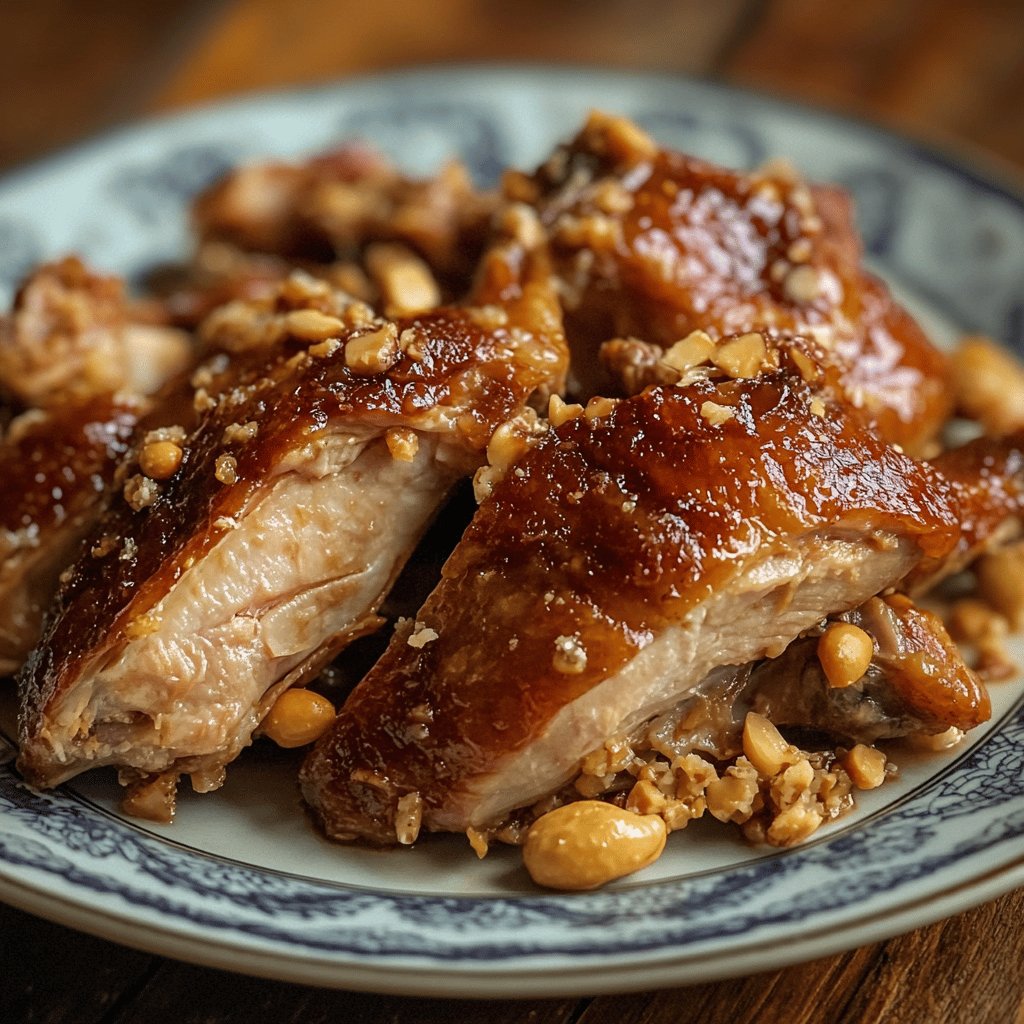Poulet fumé à l'arachide