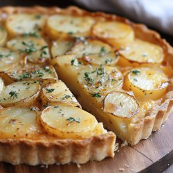 Tarte salée aux pommes de terre et oignons