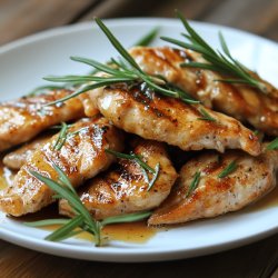 Poulet mariné au miel et estragon