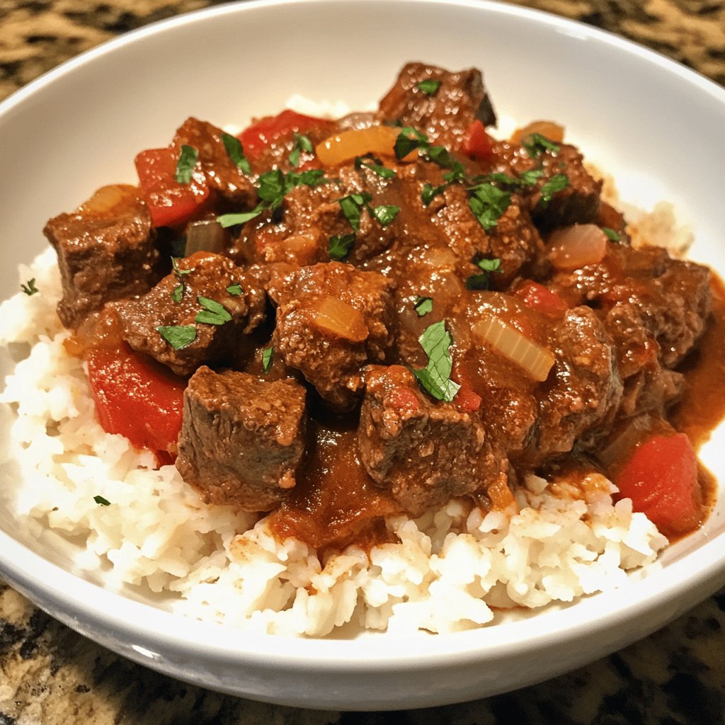 Slow Cooker Beef Stifado