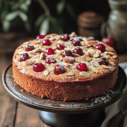 Gâteau aux cerises et amandes