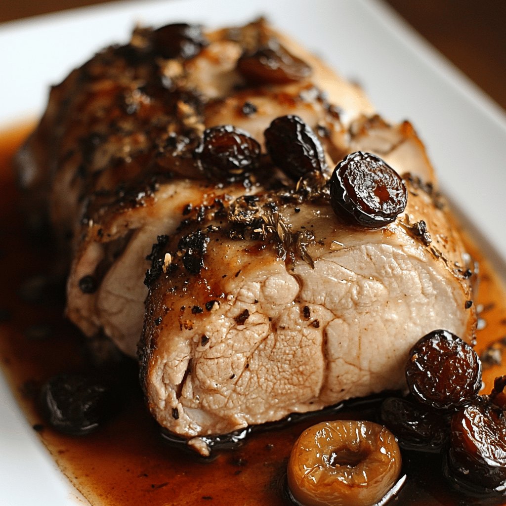 Rôti de porc aux pruneaux