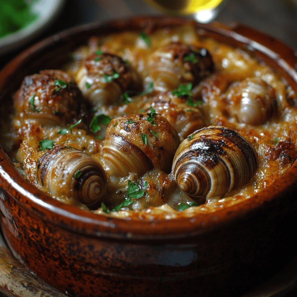 Cassolette d'escargots au Chablis