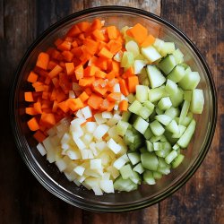 Mirepoix de légumes anciens