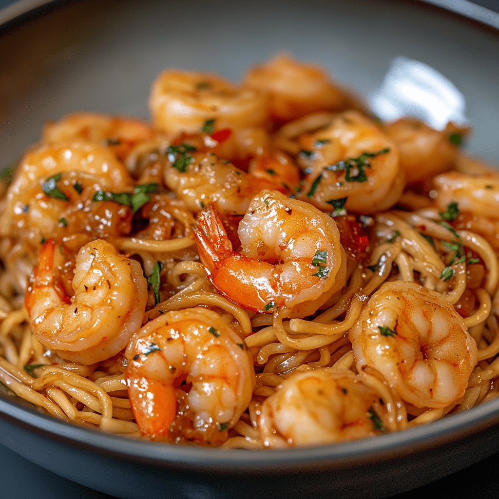 Spicy Shrimp and Noodles