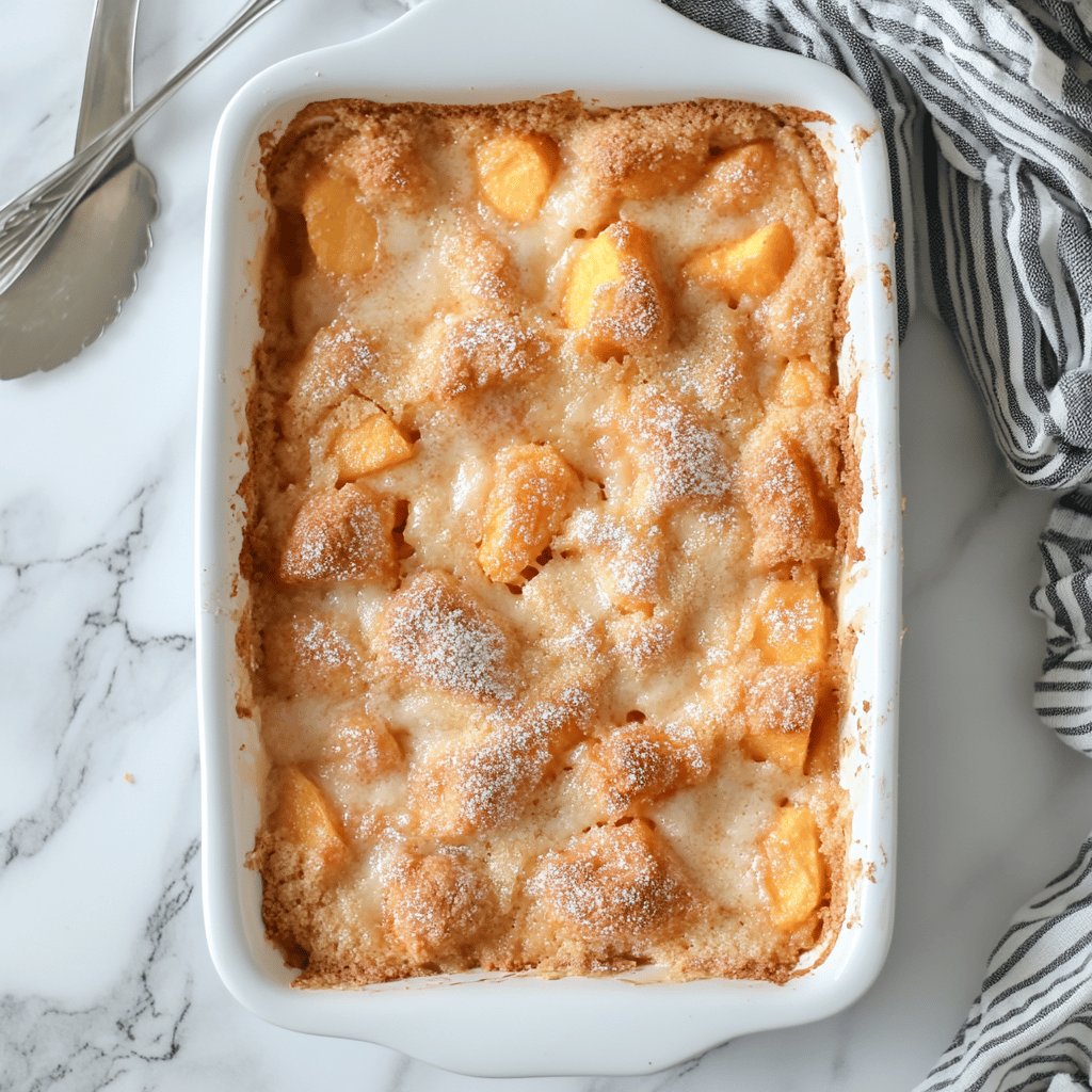 Easy Peach Cobbler Dump Cake