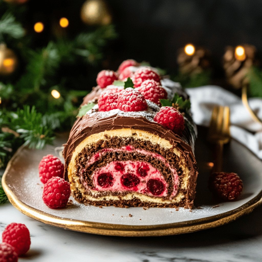 Bûche Chocolat et Framboises
