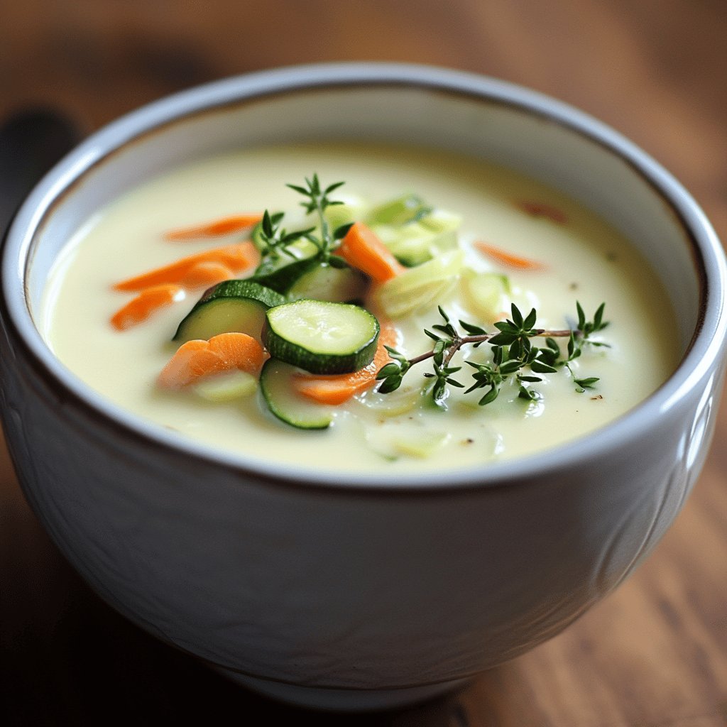 Velouté de carottes et courgettes