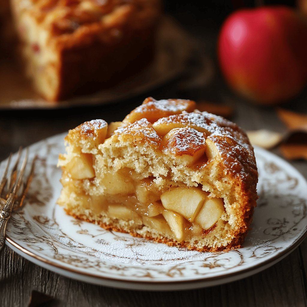 Gâteau moelleux aux pommes
