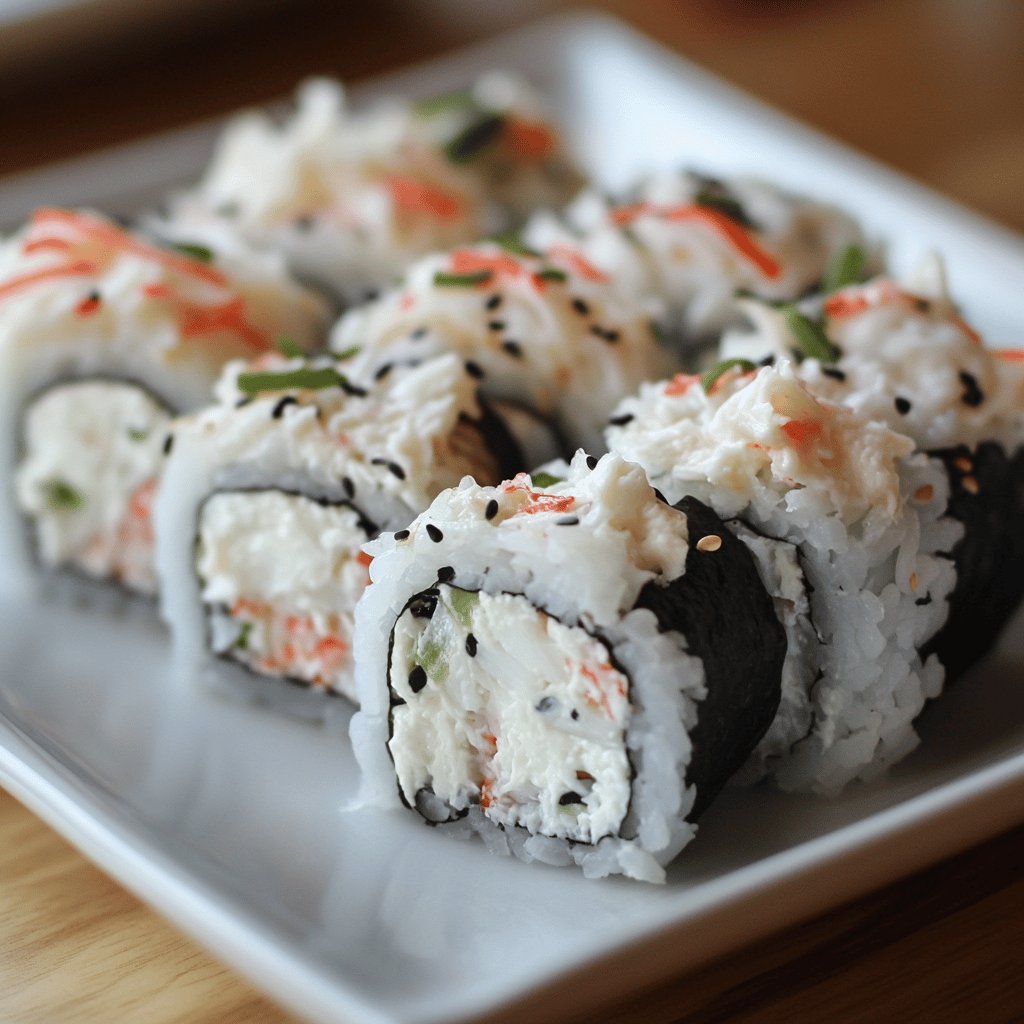 Cream Cheese and Crab Sushi Rolls