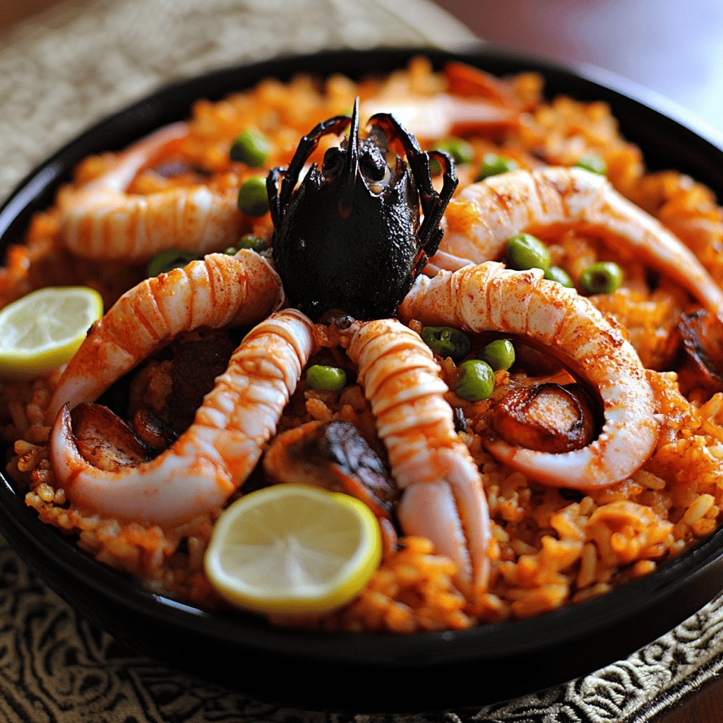 Paella de fruits de mer