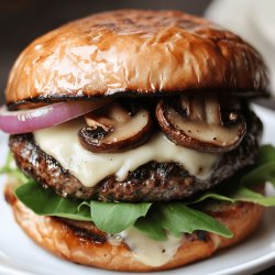 Grilled Mushroom Swiss Burgers