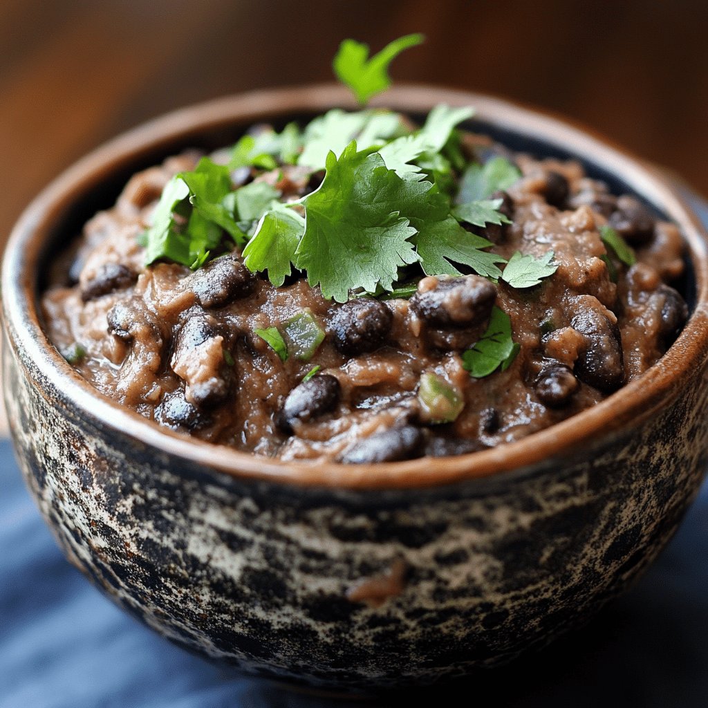 Simple Refried Black Beans