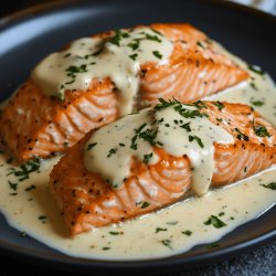 Pavés de saumon à la crème