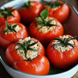 Tomates farcies au riz et herbes